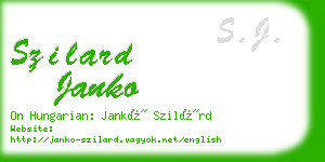 szilard janko business card